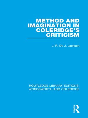 cover image of Method and Imagination in Coleridge's Criticism